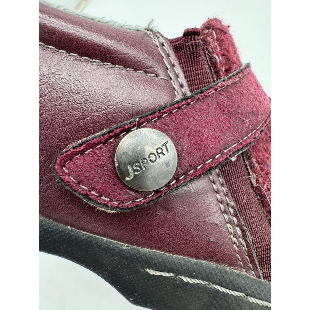 Jsport Womens Blair Slip-On Comfort Shoes Size 8M Maroon Cozy Memory Foam Winter - Picture 4 of 13